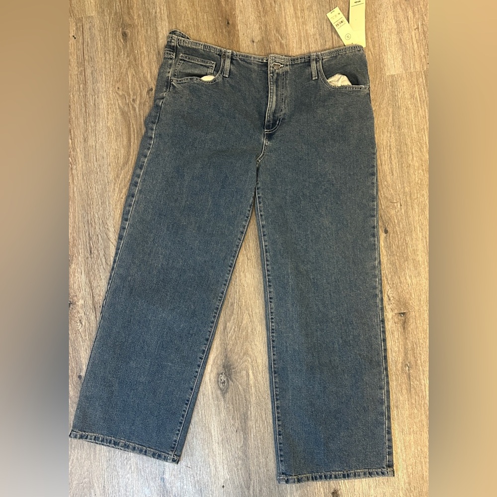 No Boundaries Wide Leg Blue Jeans Mid Rise, Women’s Size 20 XXL Brand New